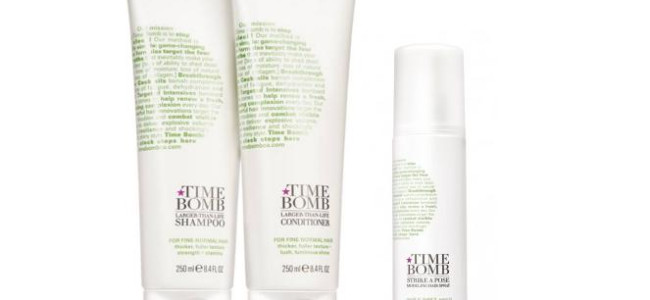 Give your hair a volume boost with the Time Bomb hair range Give your hair a volume boost with the Time Bomb hair range