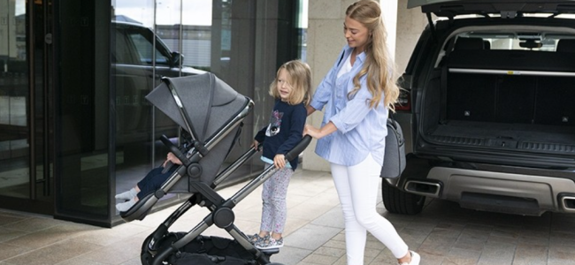 Mum-to-be: The iCandy Peach Ride-on Board enhances this perfect pushchair