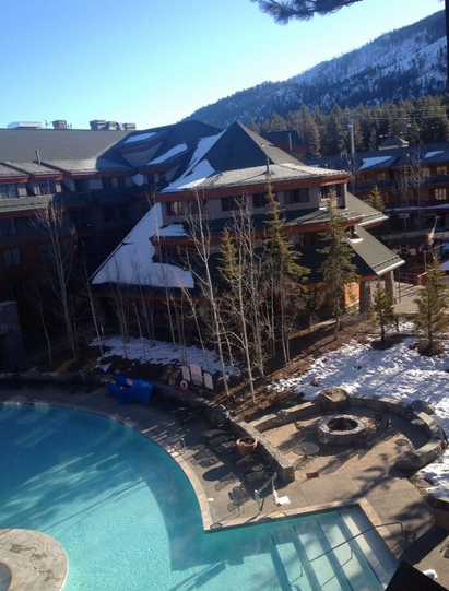 The luxurious Marriott Grand Residence features a pool and hot tubs at the base of the slopes 