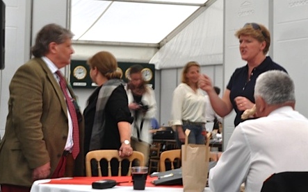 Clare Balding arrives in the media centre Clare Balding arrives in the media centre