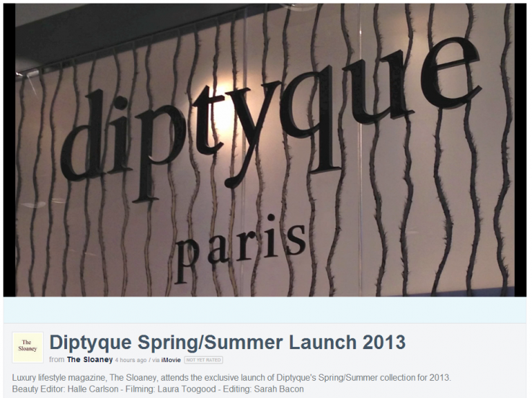Watch our highlights from the Diptyque Launch presented by our Beauty Editor Halle Carlson