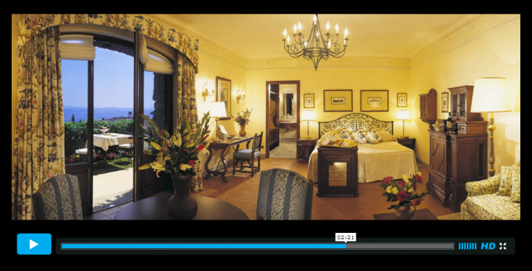 Click to watch a tour of the grounds of Villa San Michele on Sloaney TV