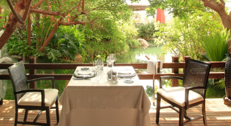 Al fresco dining is a real treat