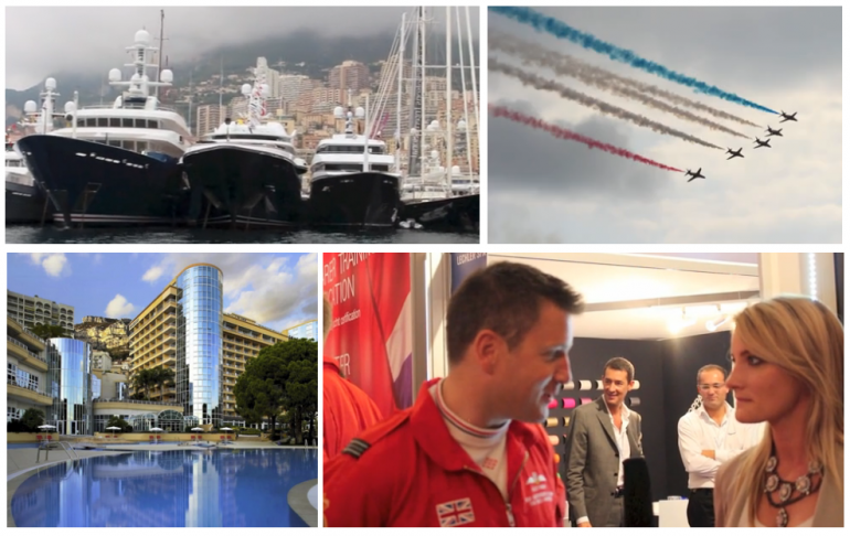 Highlights at the Monaco Yacht Show included a display by the Red Arrows