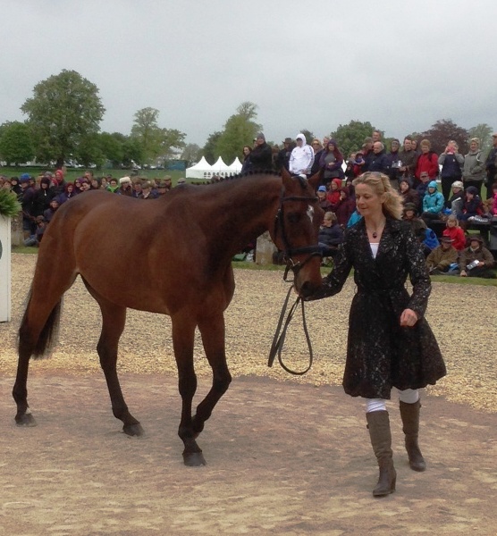 Lucinda Fredericks in an eye-catching lace coat