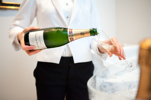 Free flowing Laurent-Perrier champagne