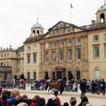 Badminton trot up in front of the house