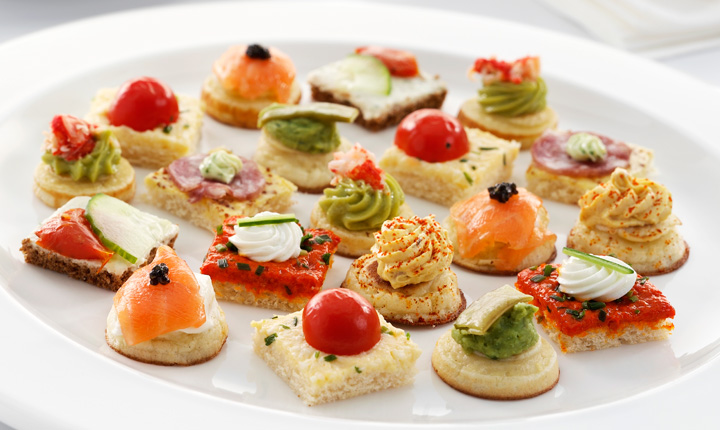 Canapes are perfect for a Hen at home