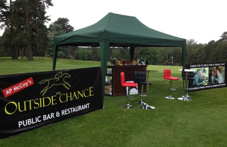 The Outside Chance Bar at the IJF Golf Day at The Berkshire