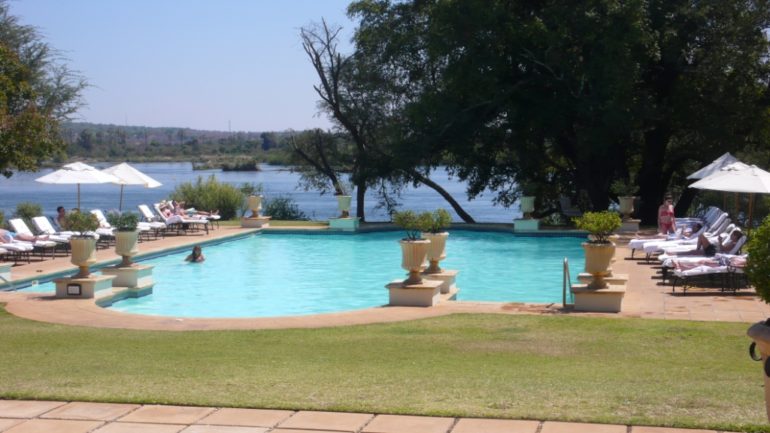 The hotel pool