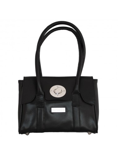 BLACK MINI LEATHER SATCHEL HANDBAG