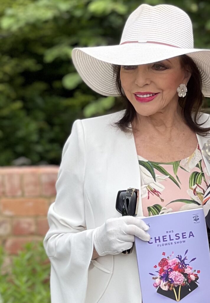 Joan Collins at the RHS Chelsea Flower Show 2022