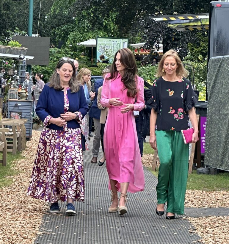 The Princess of Wales arrives at the RHS Chelsea Flower Show 2023