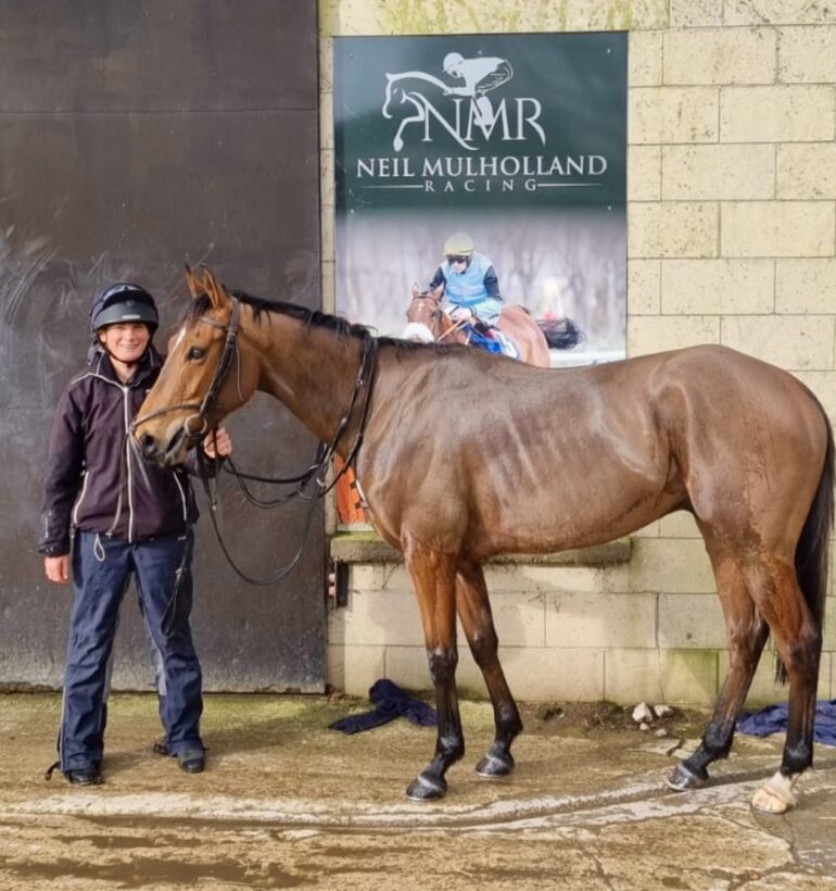 Laura Toogood training at Neil Mulholland's yard